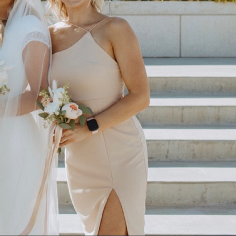 Formal tan/cream dress